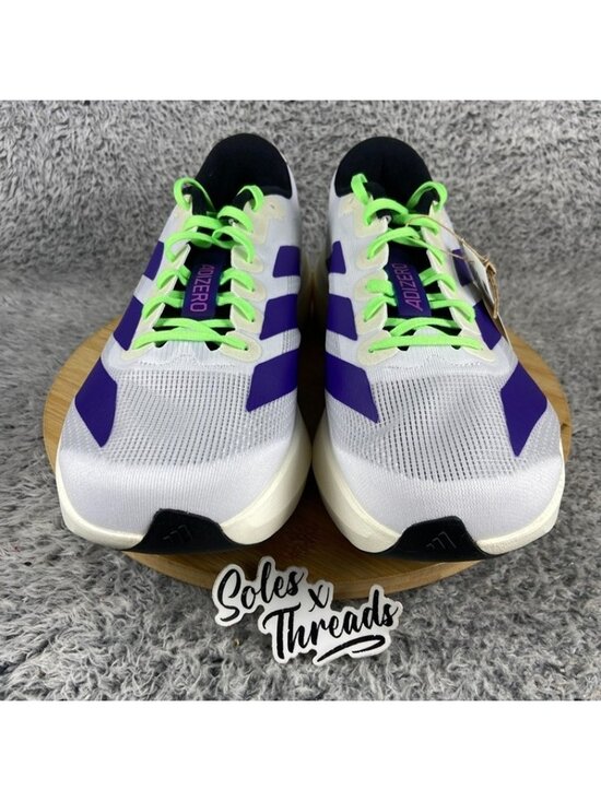 Adidas Adizero Evo SL Size 12 Men Running White Purple Lime Blast JS4495 main image 5